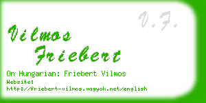 vilmos friebert business card